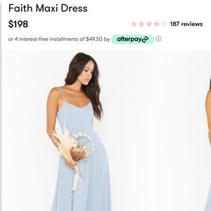 Show Me Your Mumu Bridesmaid Dress - Steel Blue Faith